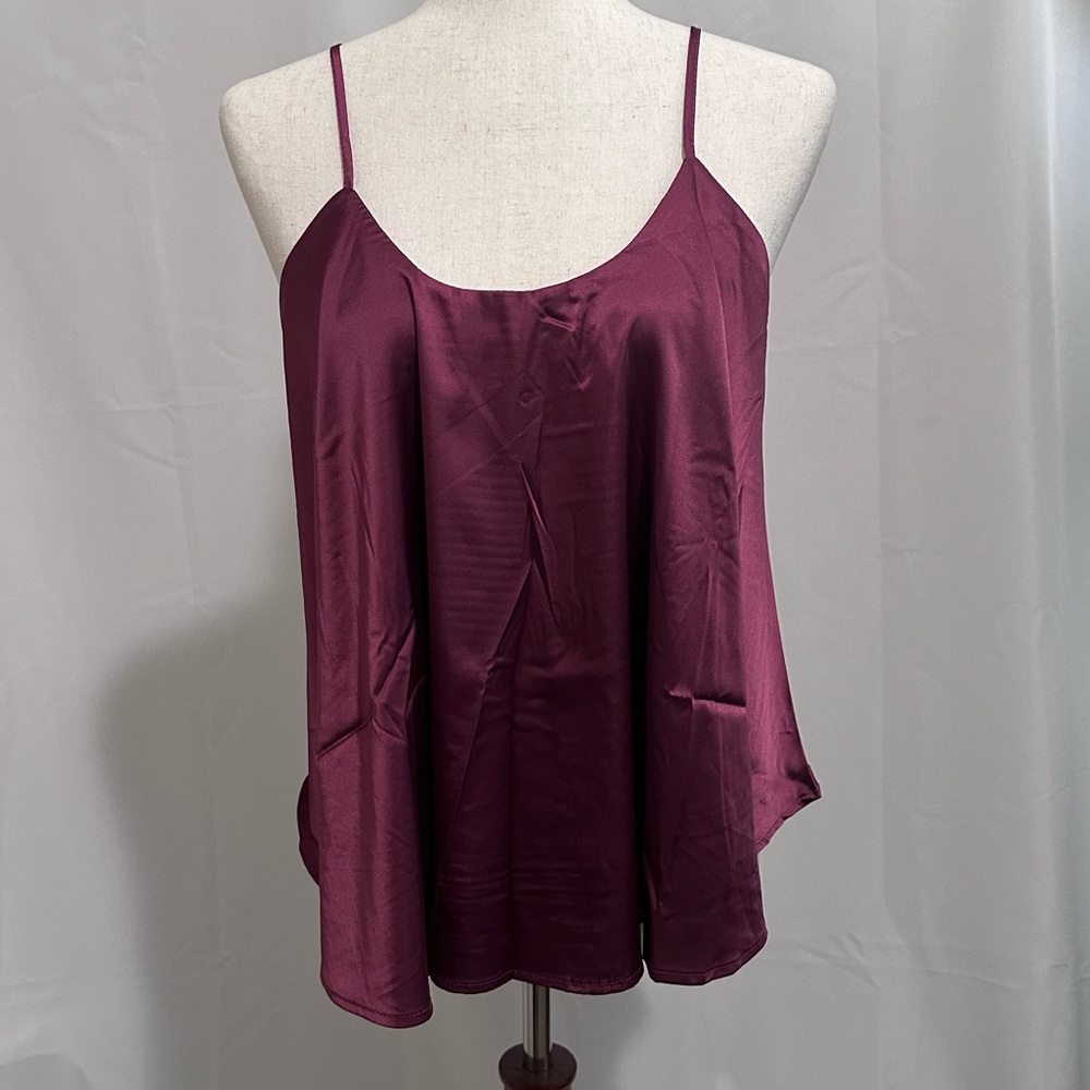 NWT She + Sky Lined Flowing Cami/Tank Top with adjustable straps.